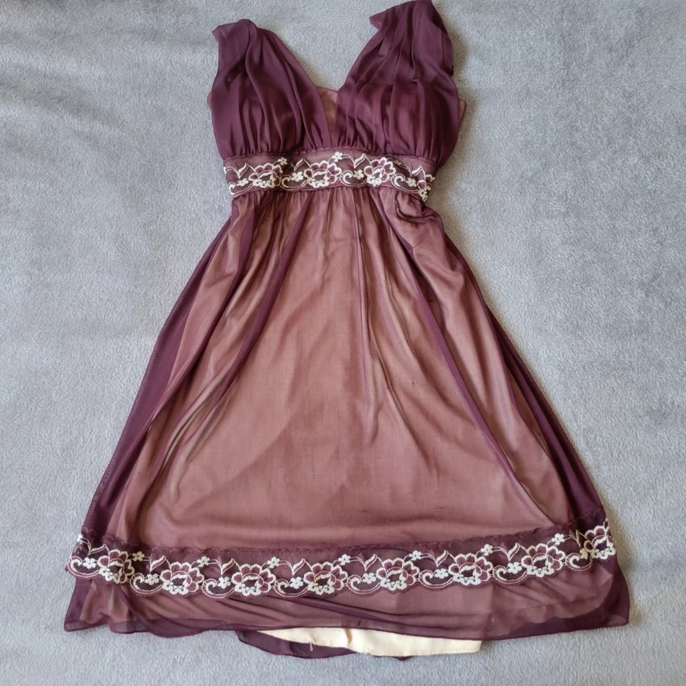 vintage city triangle burgundy/marron dress